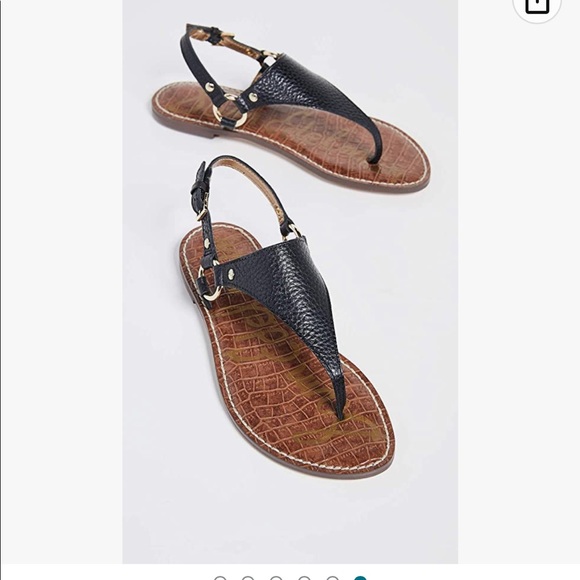 Sam Edelman Women's Greta Flat Sandal size 4.5 women Black - Picture 4 of 9
